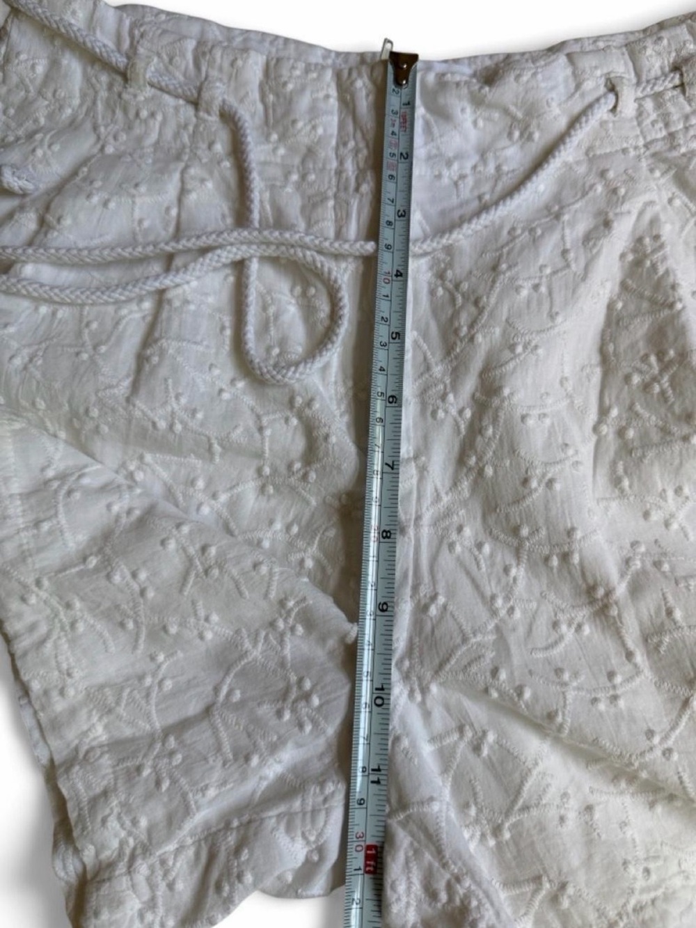 Mango white Embroidered Drawstring Shorts - Picture 6 of 6